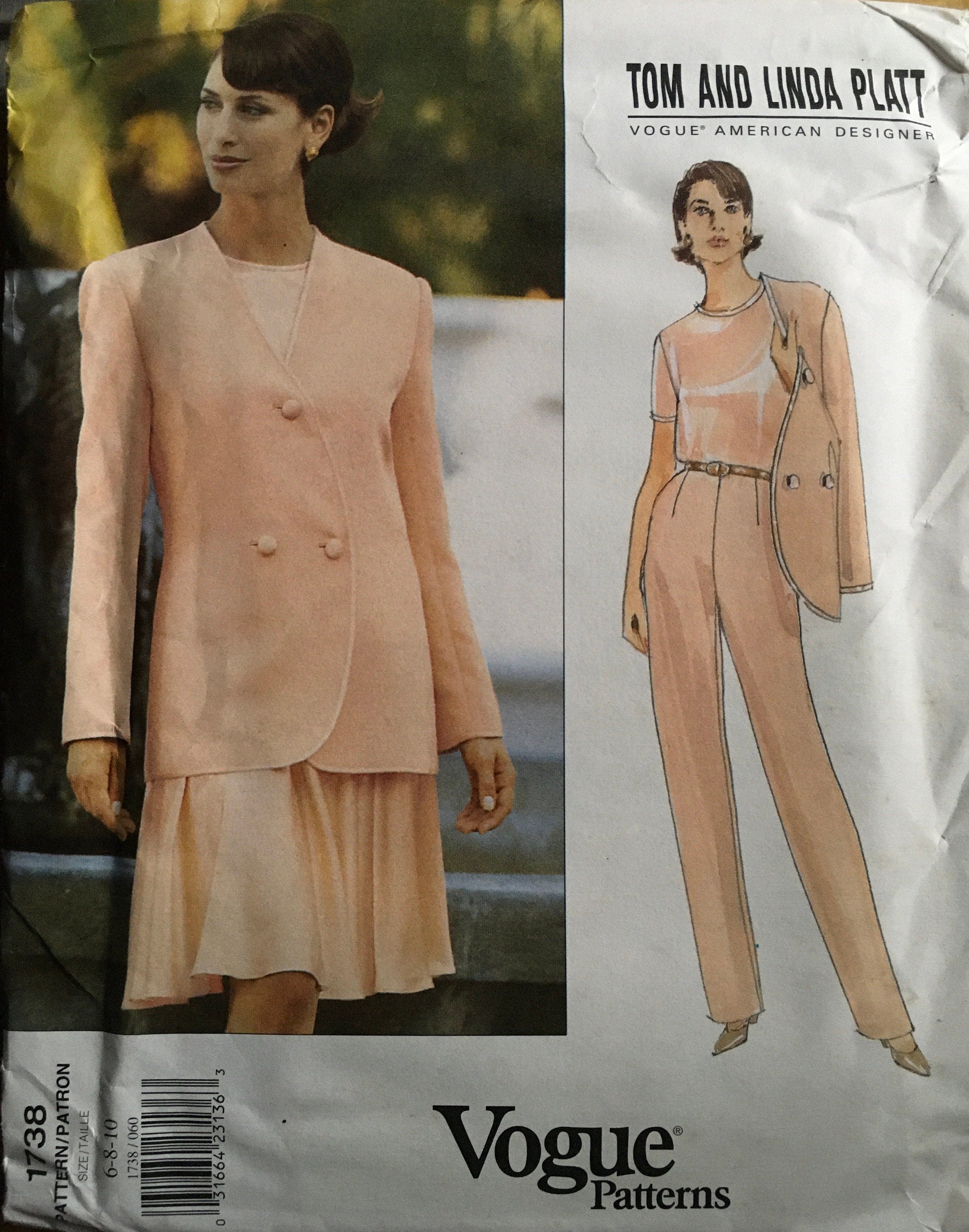 Vogue 1738 Sewing Pattern (Vintage) UNCUT