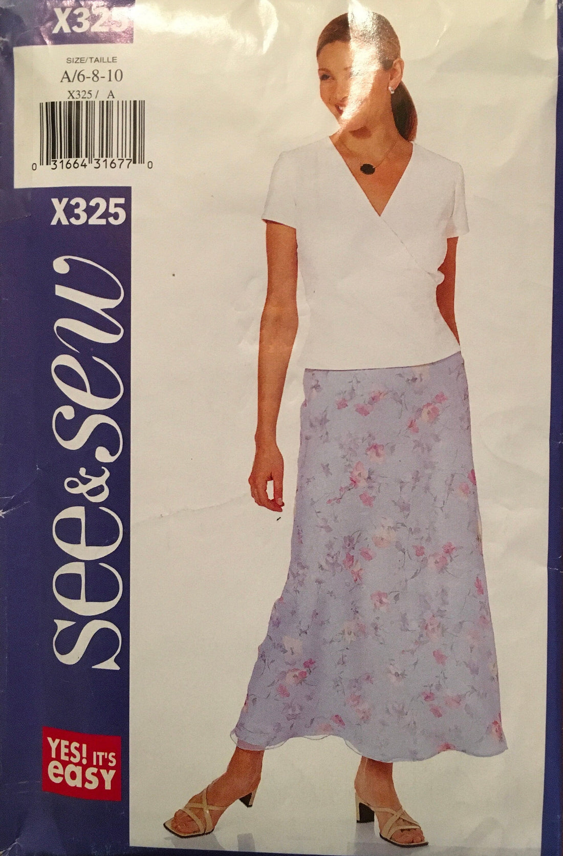See &amp; Sew X325 Sewing Pattern (Vintage) UNCUT