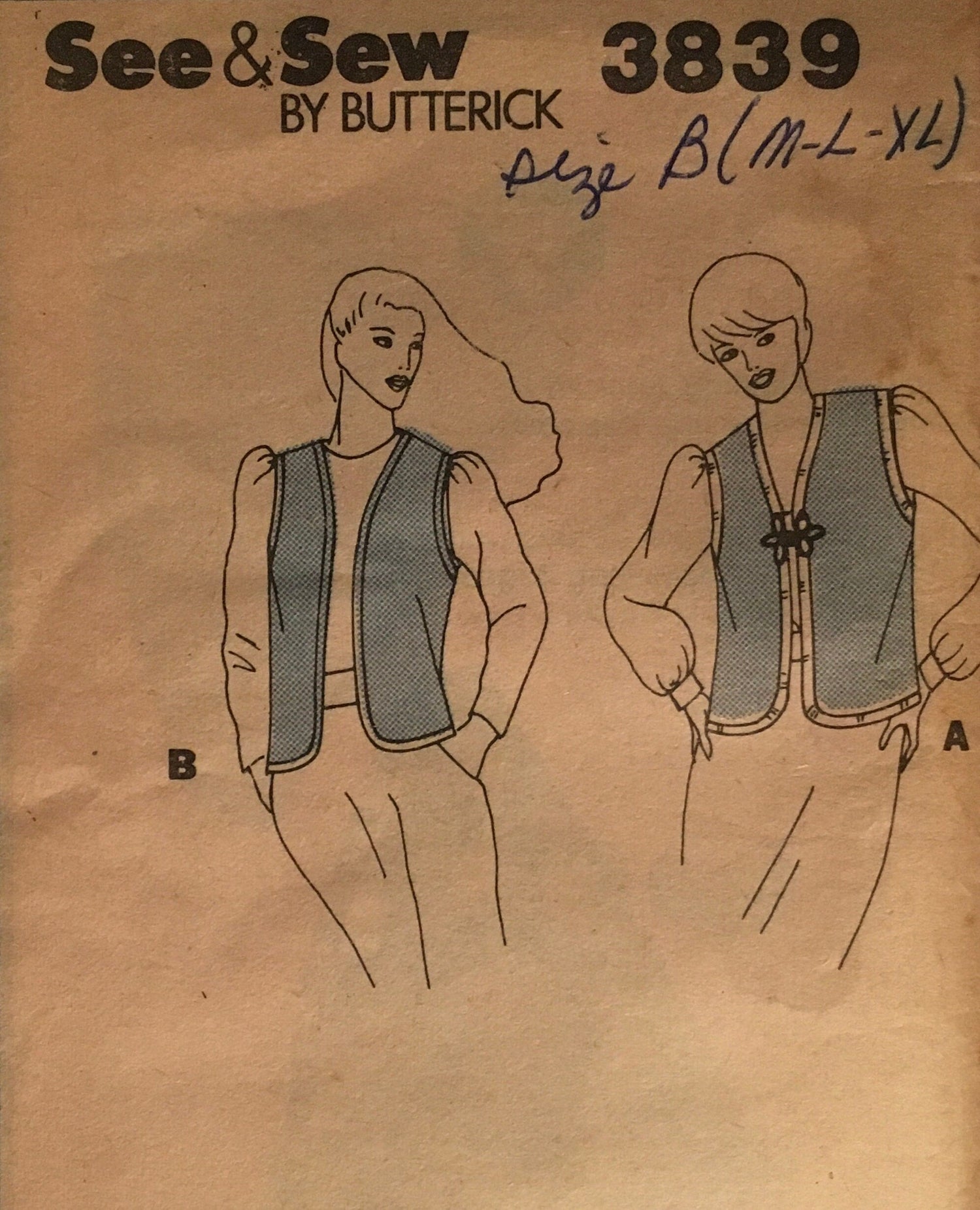 See &amp; Sew 3839 Sewing Pattern (Vintage) CUT