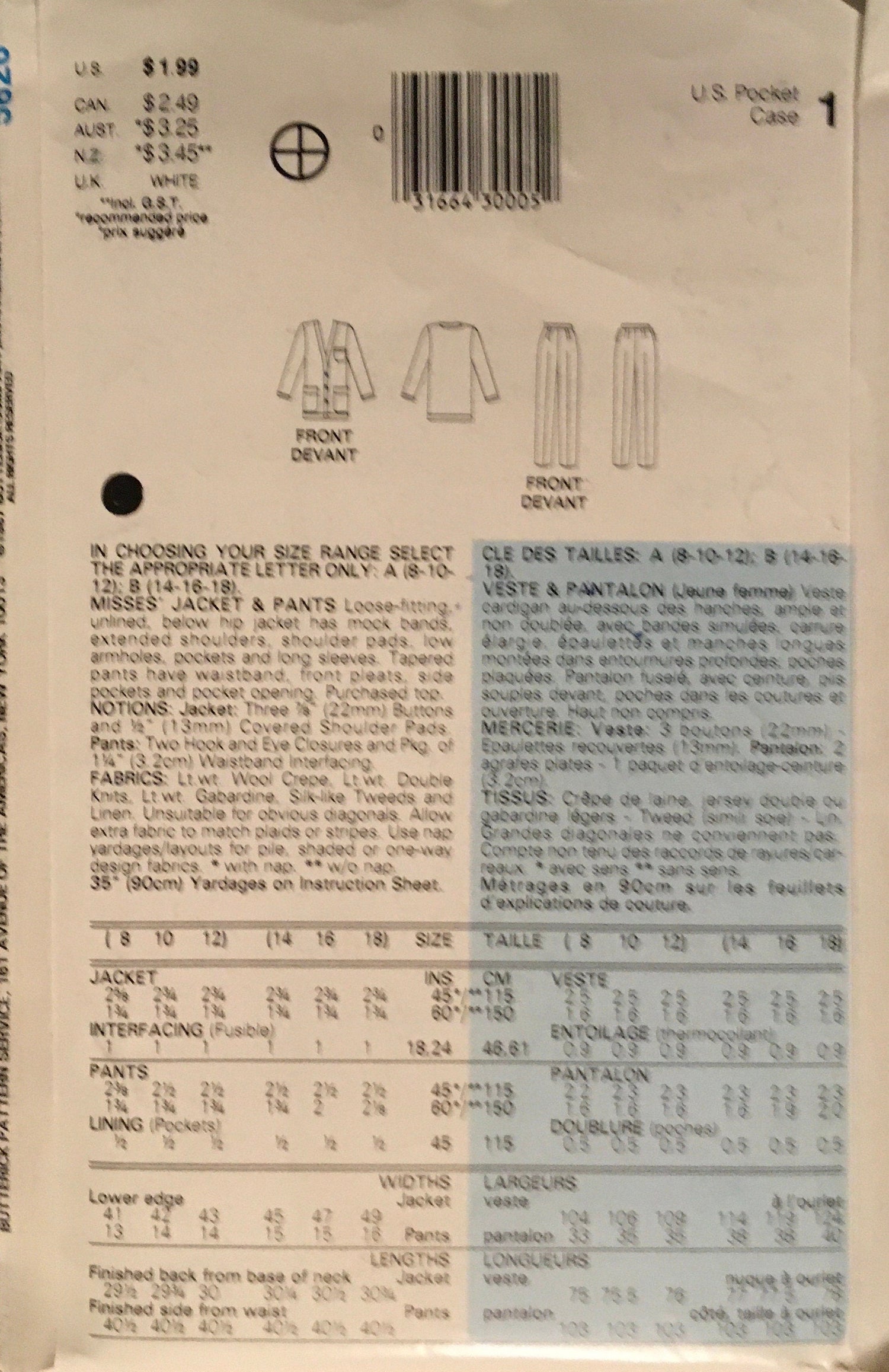 See &amp; Sew 5820 Sewing Pattern (Vintage) UNCUT