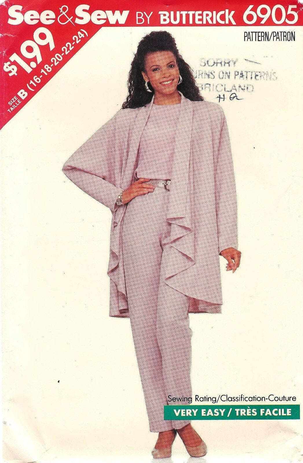 See &amp; Sew 6905 Sewing Pattern (Vintage) UNCUT