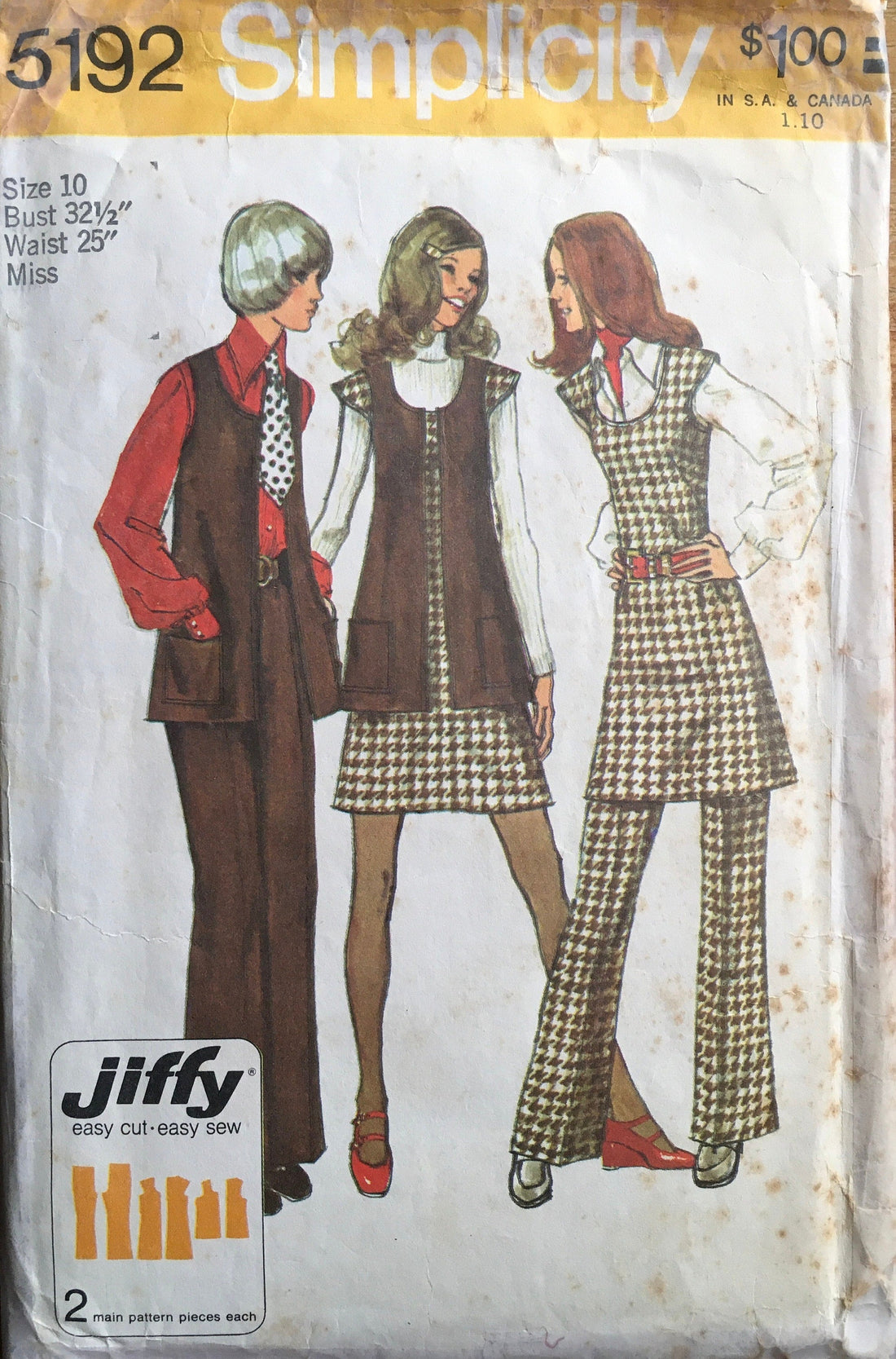Simplicity 5192 Sewing Pattern (Vintage) CUT