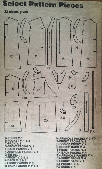 Simplicity 5196 Sewing Pattern (Vintage) CUT