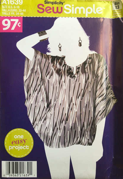 Simplicity 1639 Sewing Pattern UNCUT