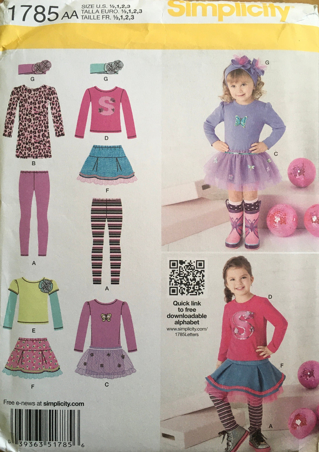 Simplicity 1785 Sewing Pattern (Vintage) UNCUT