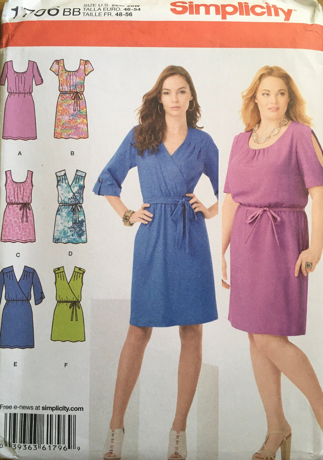 Simplicity 1796 Sewing Pattern (Vintage) UNCUT