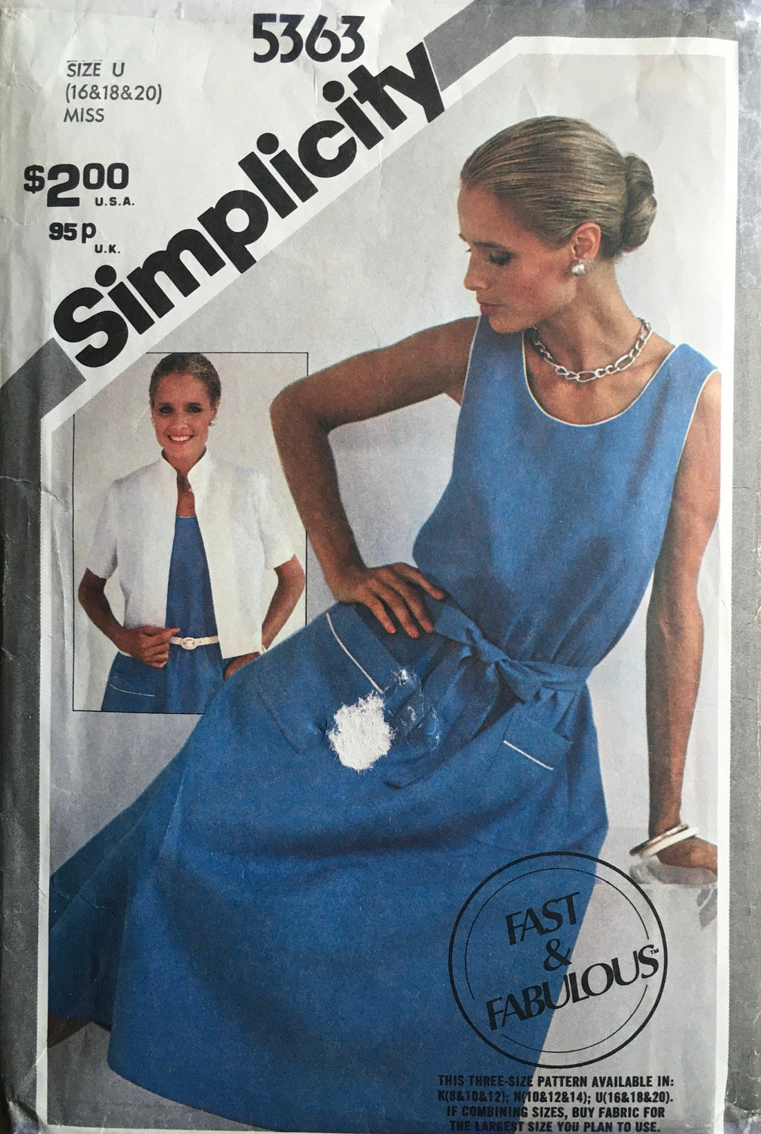 Simplicity 5363 Sewing Pattern (Vintage) UNCUT/CUT