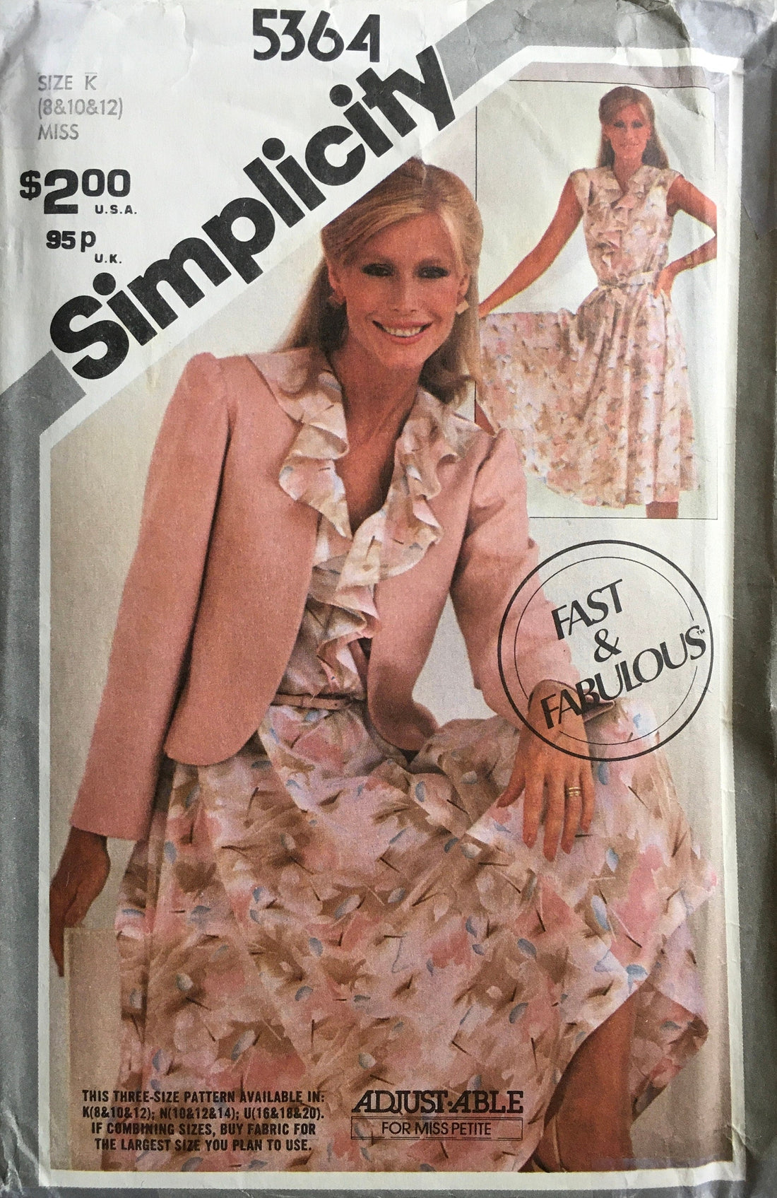 Simplicity 5364 Sewing Pattern (Vintage) UNCUT