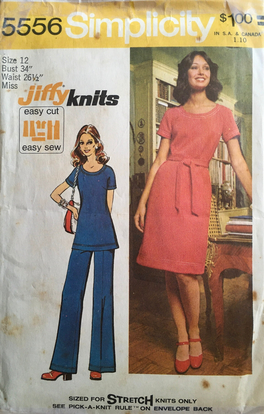 Simplicity 5556 Sewing Pattern (Vintage) CUT