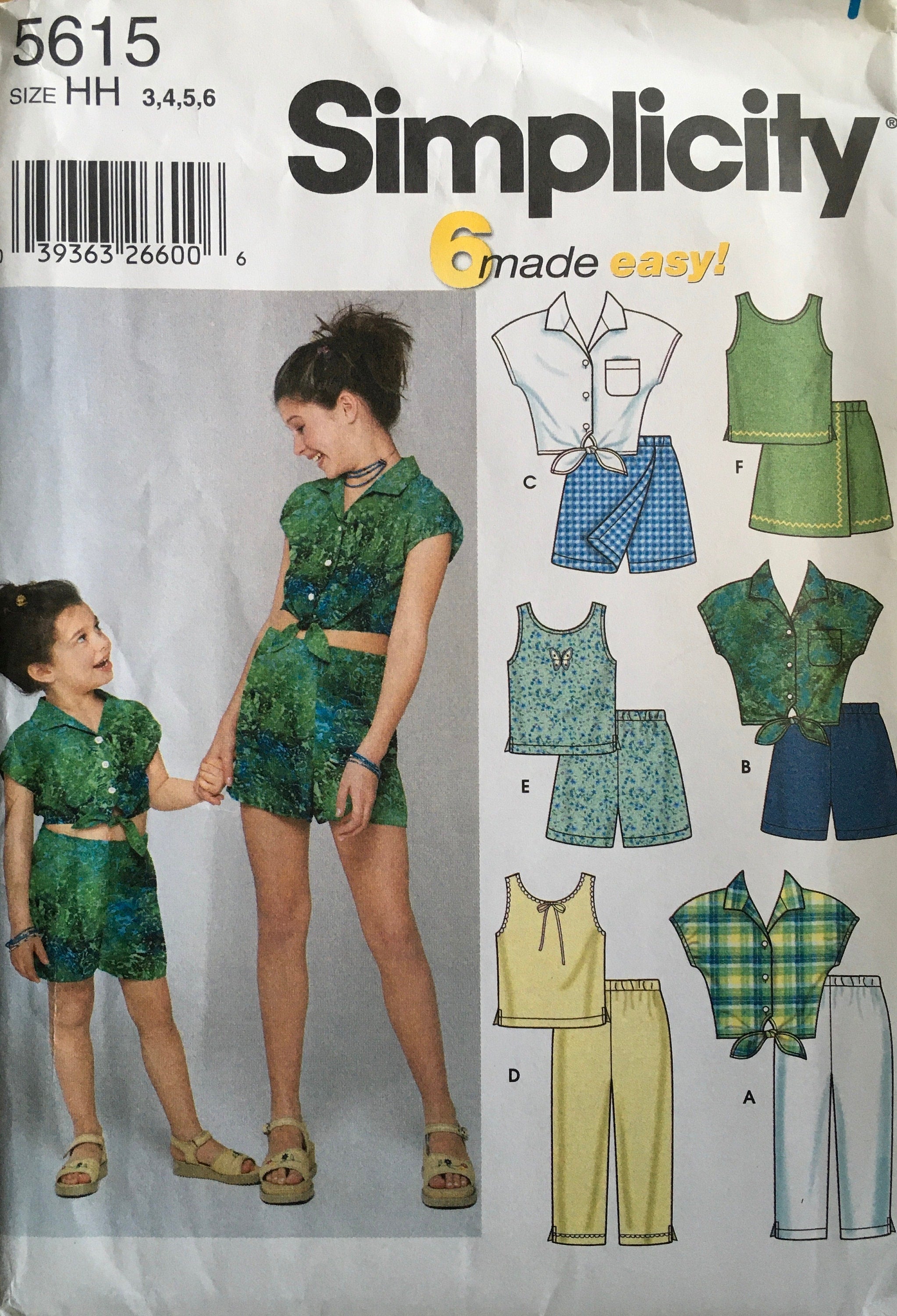 Simplicity 5615 Sewing Pattern (Vintage) UNCUT