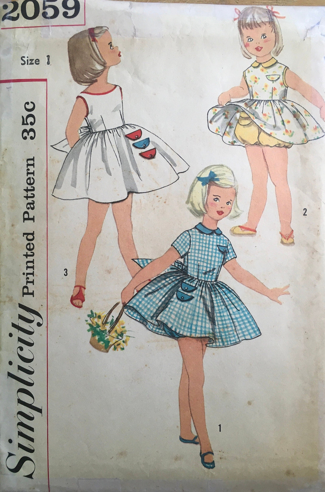 Simplicity 2059 Sewing Pattern (Vintage) CUT