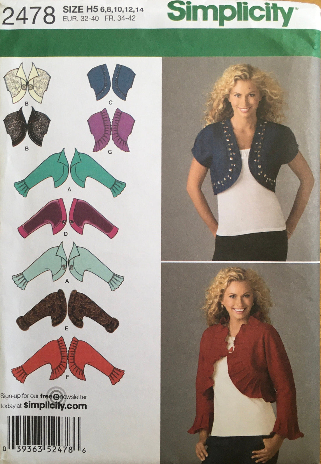 Simplicity 2478 Sewing Pattern UNCUT