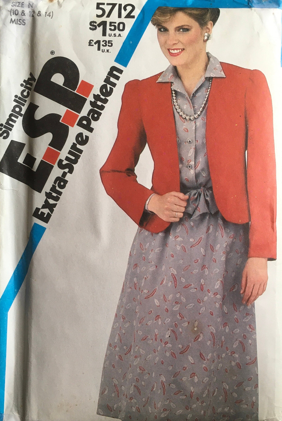 Simplicity 5712 Sewing Pattern (Vintage) UNCUT