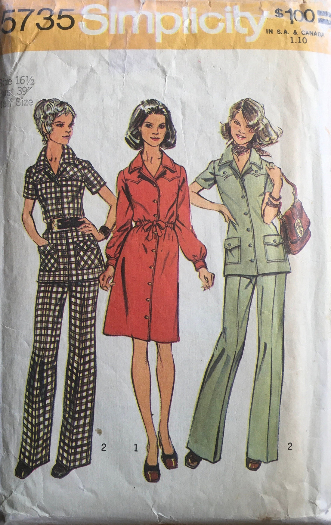 Simplicity 5735 Sewing Pattern (Vintage) UNCUT/CUT