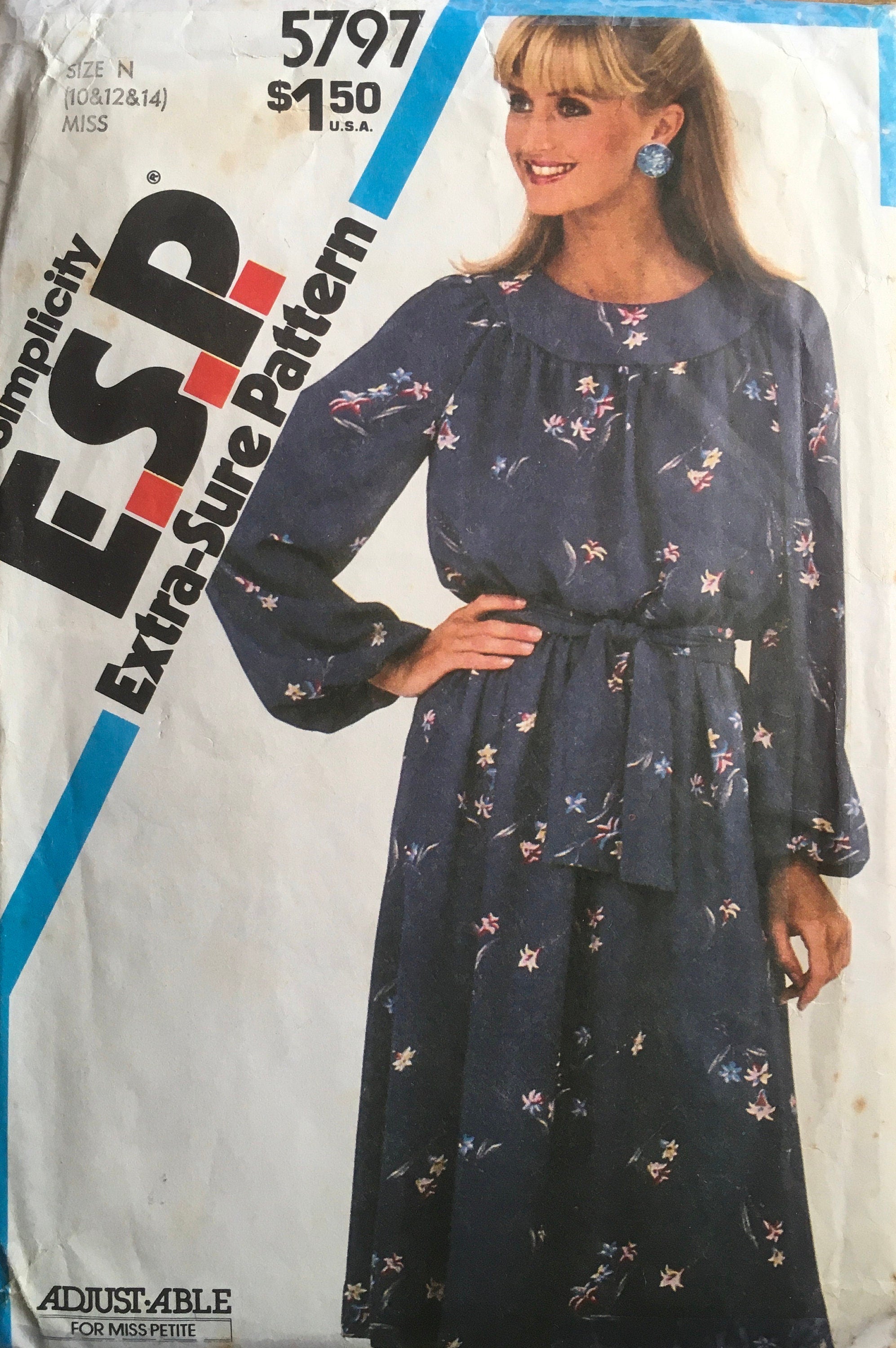 Simplicity 5797 Sewing Pattern (Vintage) CUT