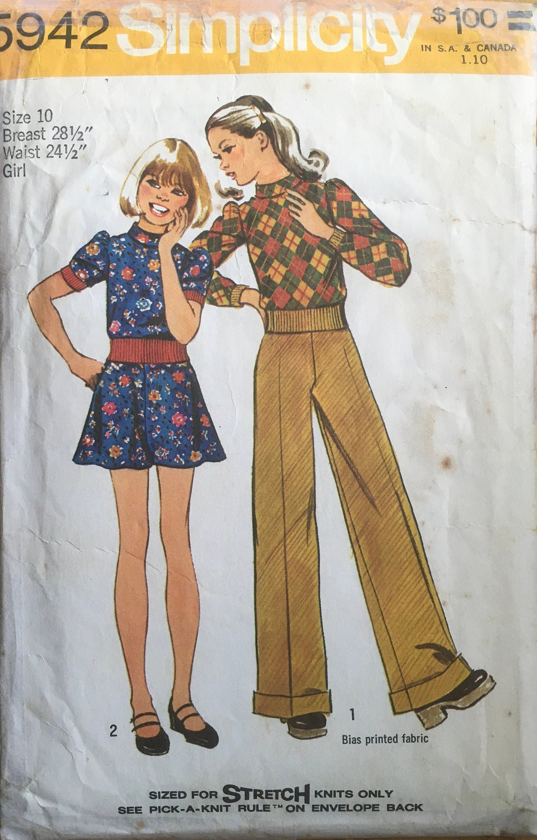 Simplicity 5942 Sewing Pattern (Vintage) CUT