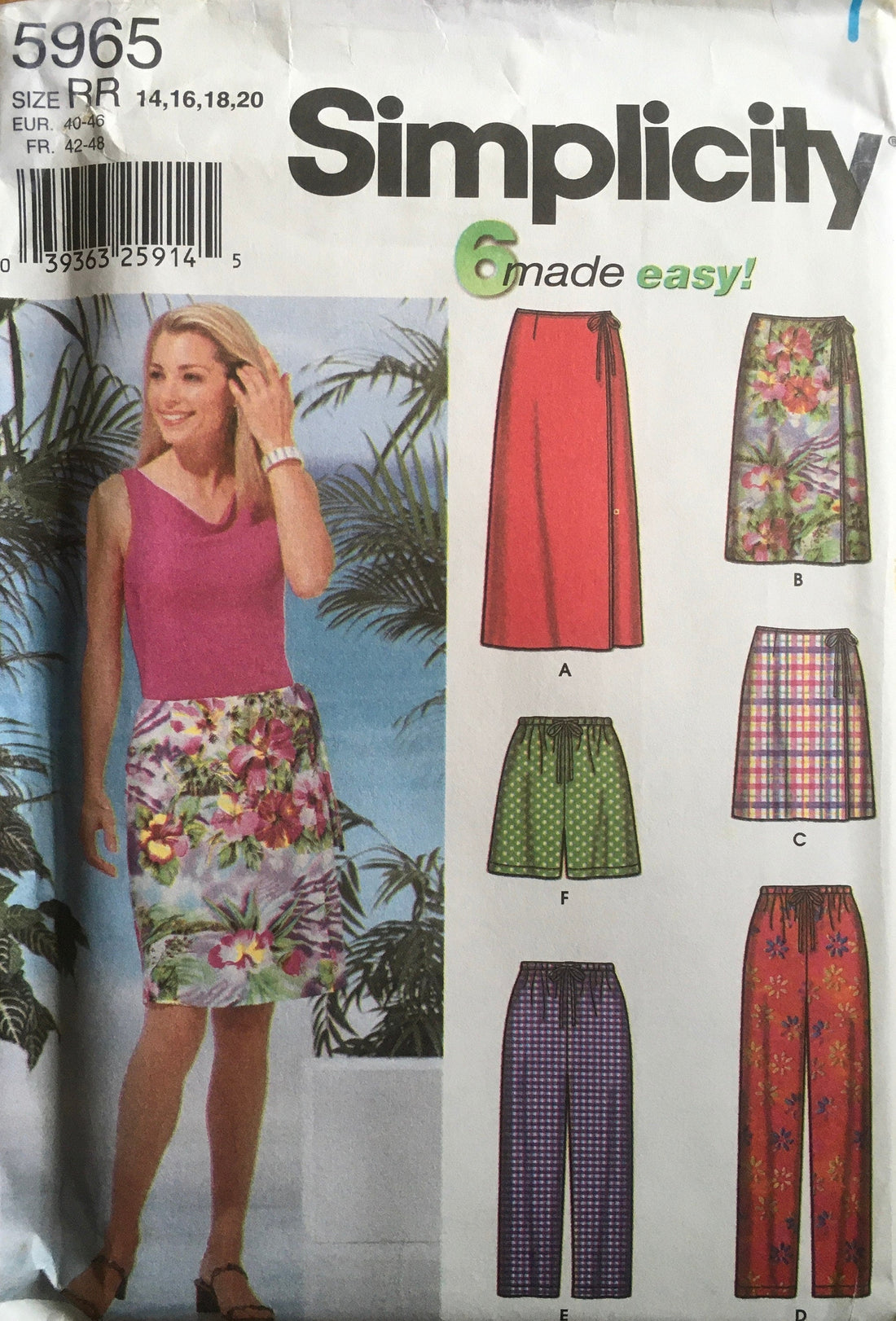 Simplicity 5965 Sewing Pattern (Vintage) UNCUT