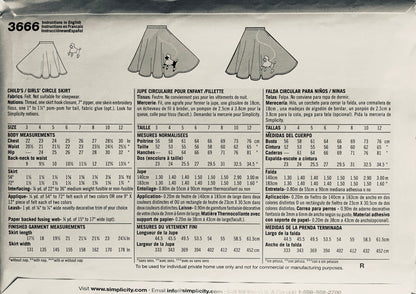Simplicity 3666 Sewing Pattern UNCUT