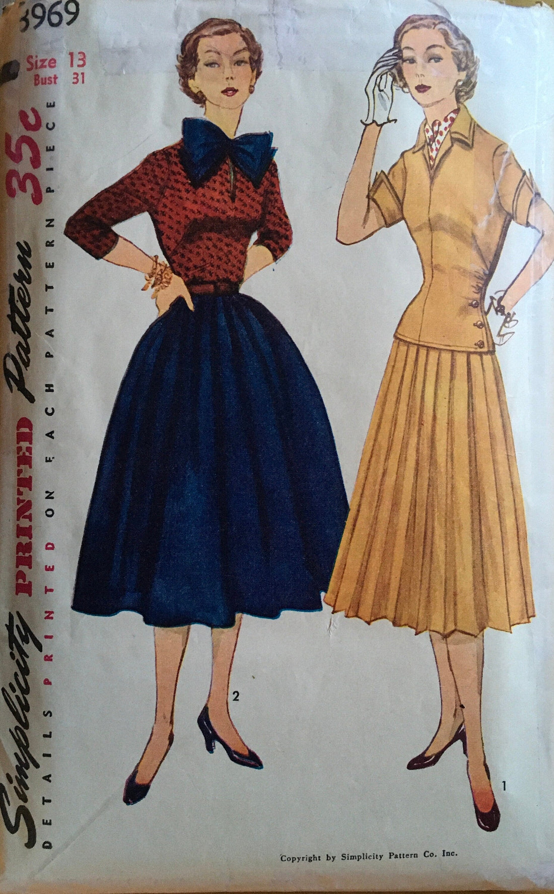 Simplicity 3969 Sewing Pattern (Vintage) CUT