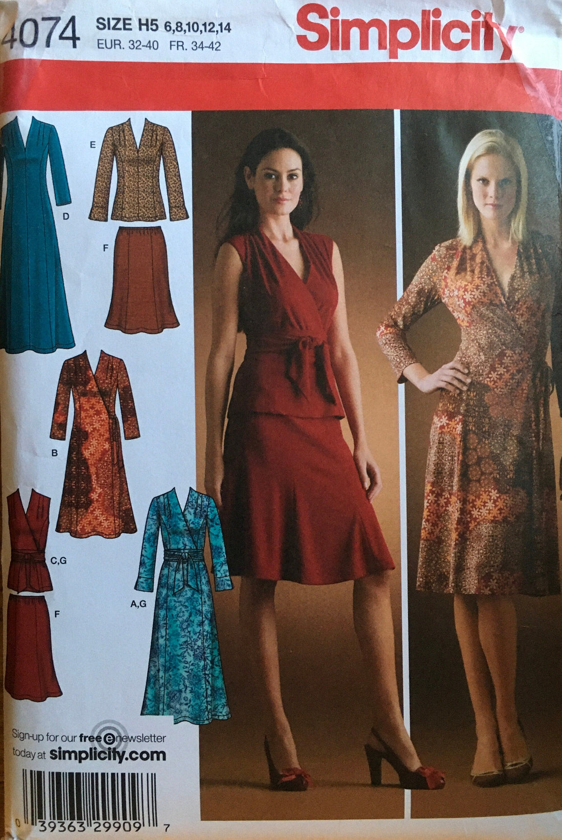 Simplicity 4074 Sewing Pattern (Vintage) CUT