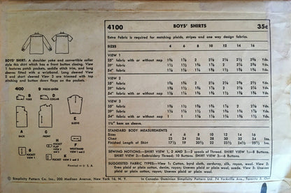 Simplicity 4100 Sewing Pattern (Vintage) CUT