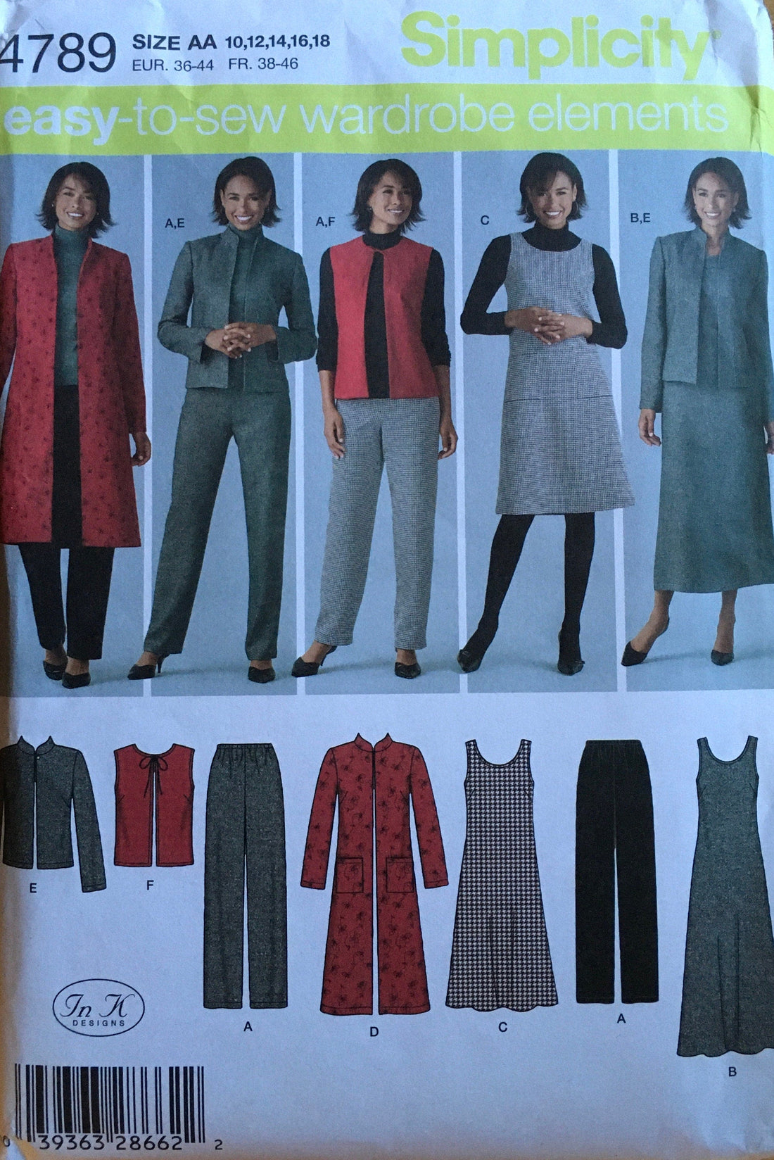 Simplicity 4789 Sewing Pattern (Vintage) UNCUT