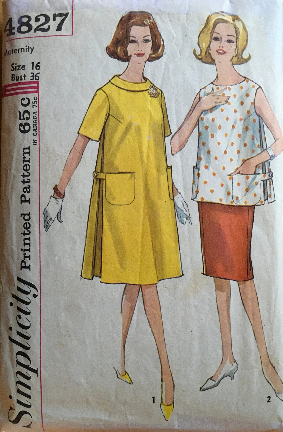 Simplicity 4827 Sewing Pattern (Vintage) CUT