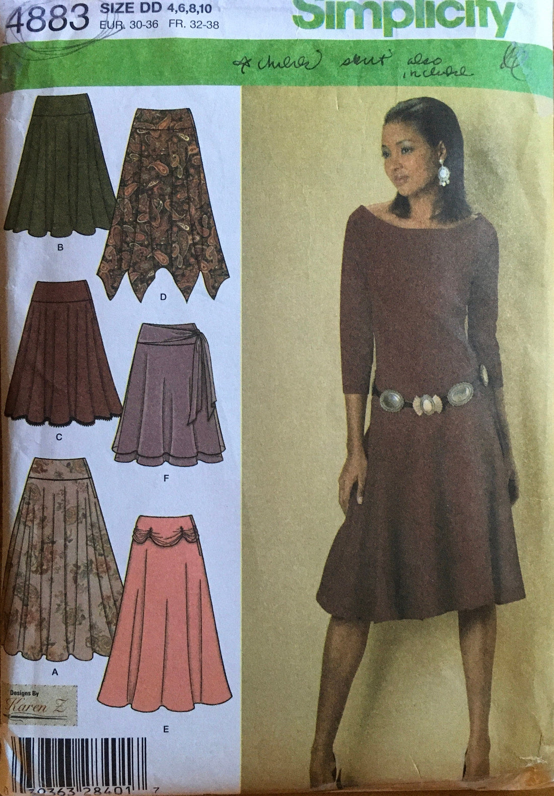 Simplicity 4883 Sewing Pattern (Vintage) CUT