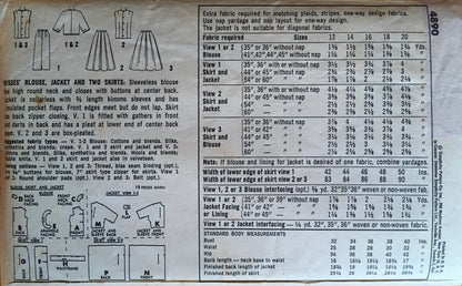 Simplicity 4890 Sewing Pattern (Vintage) CUT