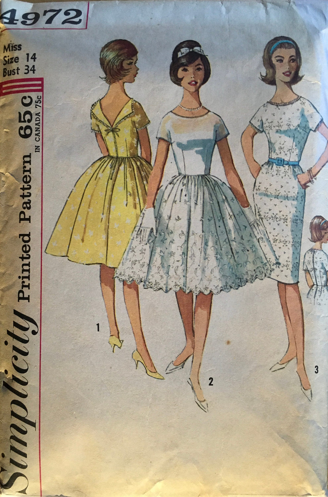 Simplicity 4972 Sewing Pattern (Vintage) CUT
