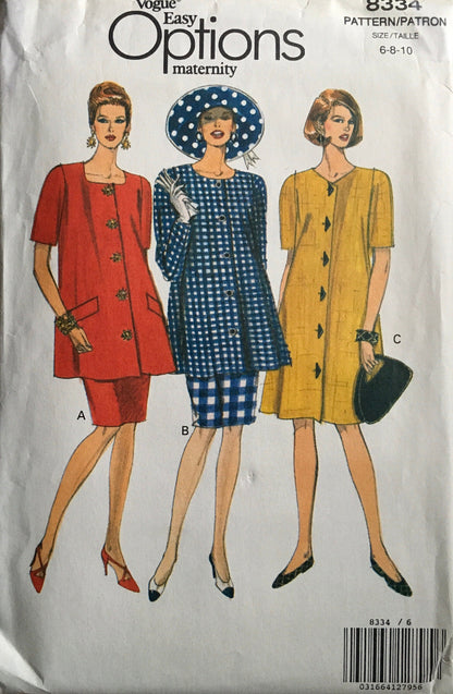 Vogue 8334 Sewing Pattern (Vintage) UNCUT/CUT