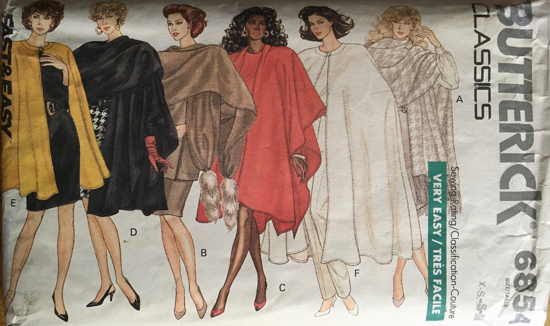 Butterick 6854 Sewing Pattern (Vintage) UNCUT