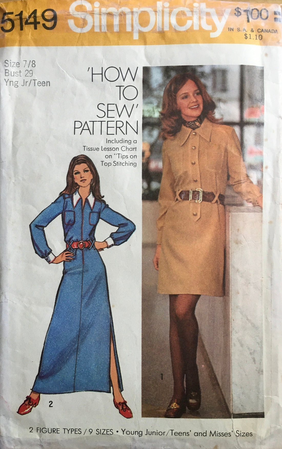 Simplicity 5149 Sewing Pattern (Vintage) CUT