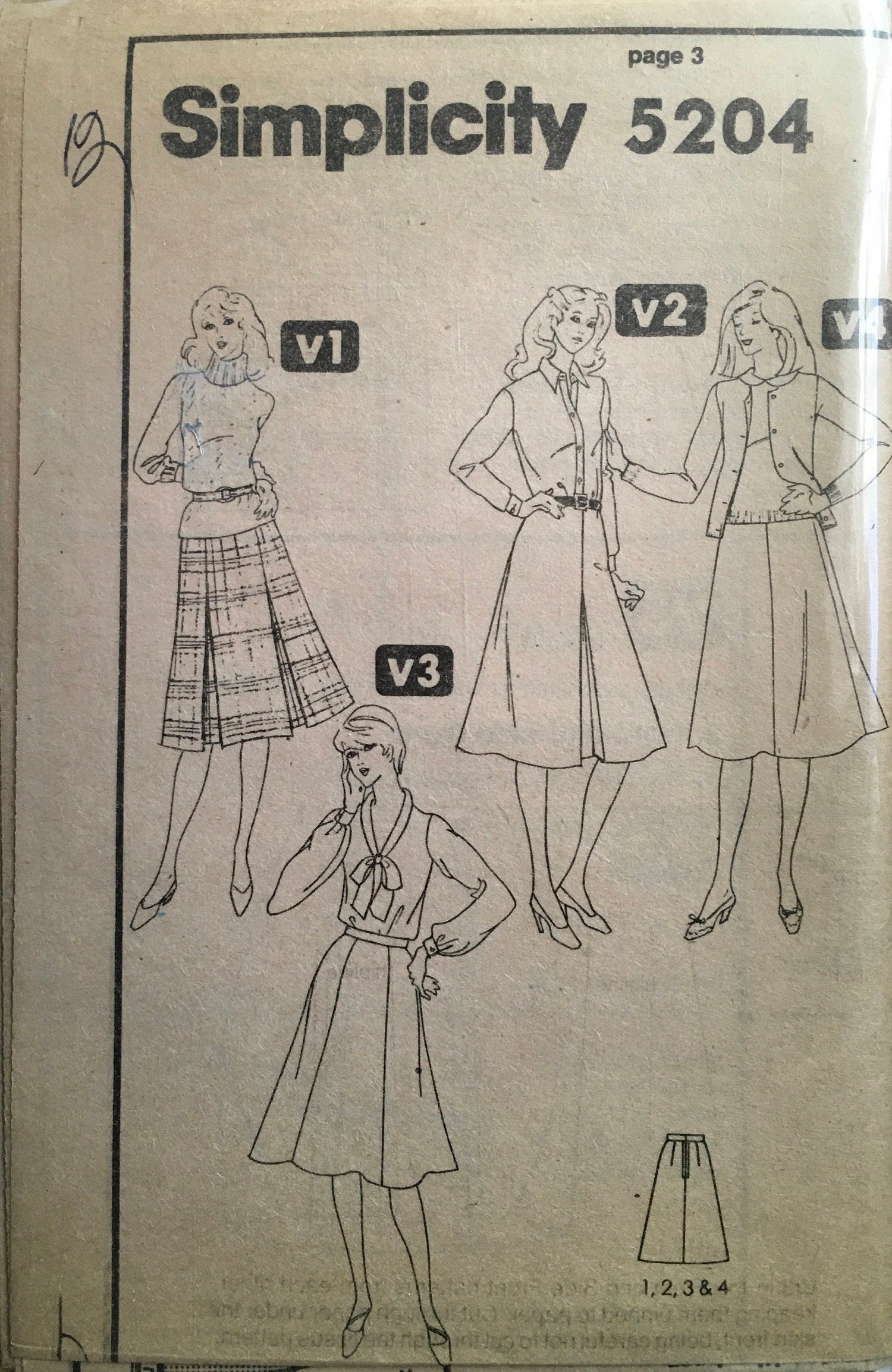 Simplicity 5204 Sewing Pattern (Vintage) UNCUT/CUT