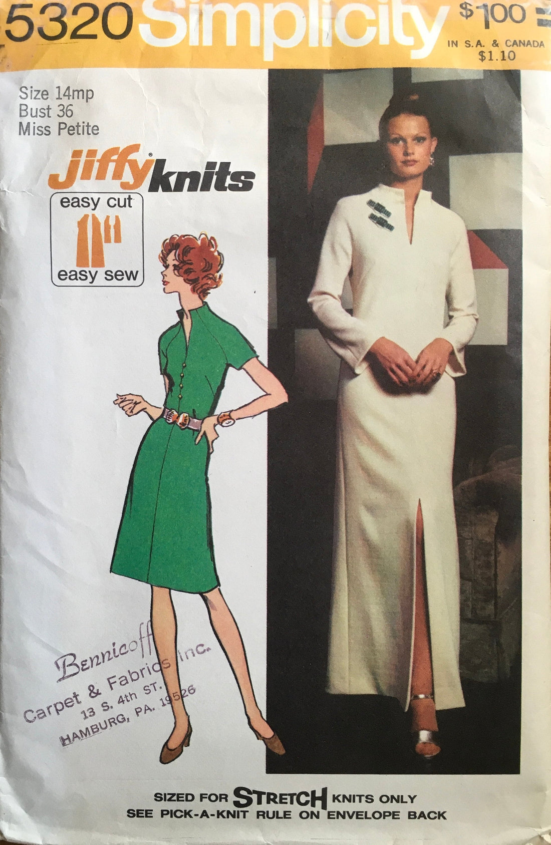 Simplicity 5320 Sewing Pattern (Vintage) UNCUT