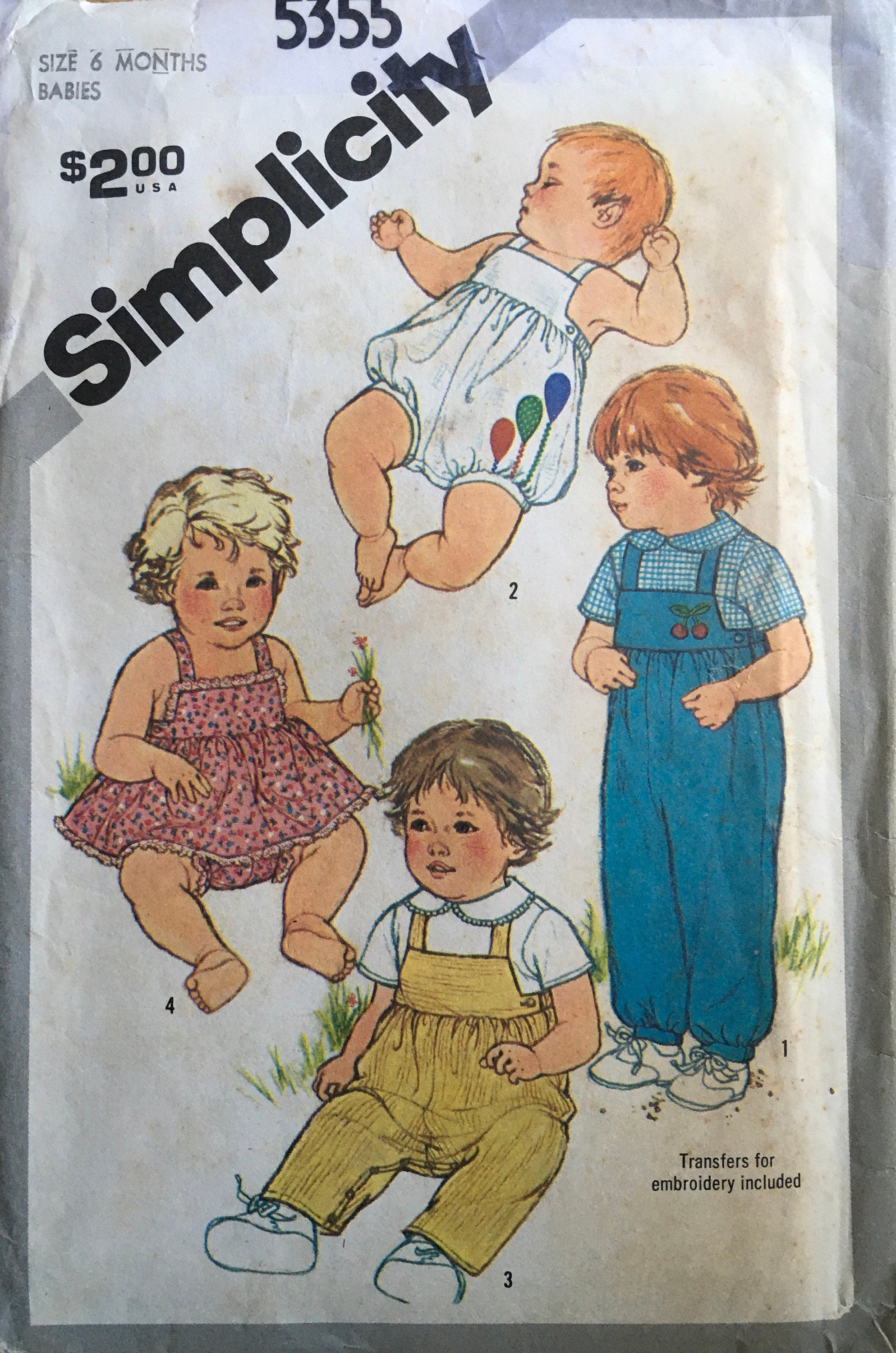 Simplicity 5355 Sewing Pattern (Vintage) CUT