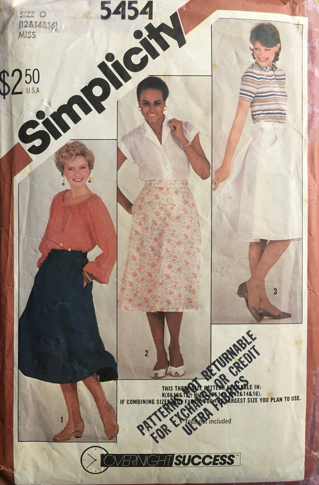 Simplicity 5454 Sewing Pattern (Vintage) CUT