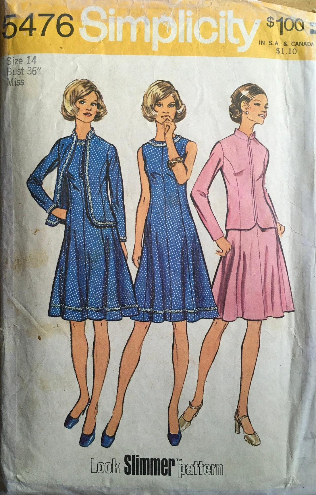 Simplicity 5476 Sewing Pattern (Vintage) UNCUT/CUT