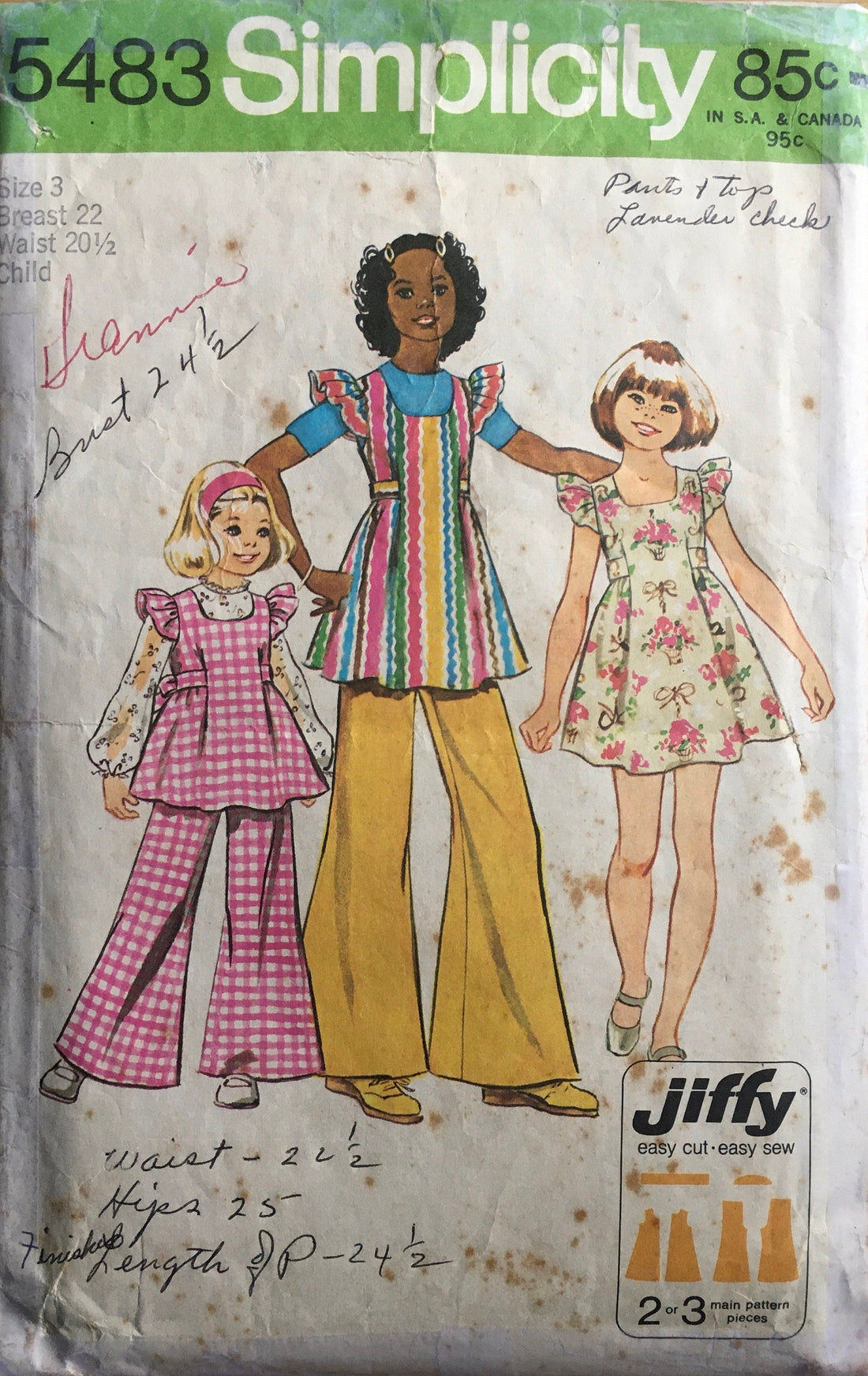 Simplicity 5483 Sewing Pattern (Vintage) CUT