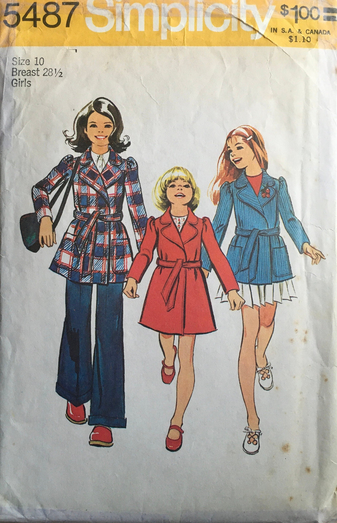 Simplicity 5487 Sewing Pattern (Vintage) CUT