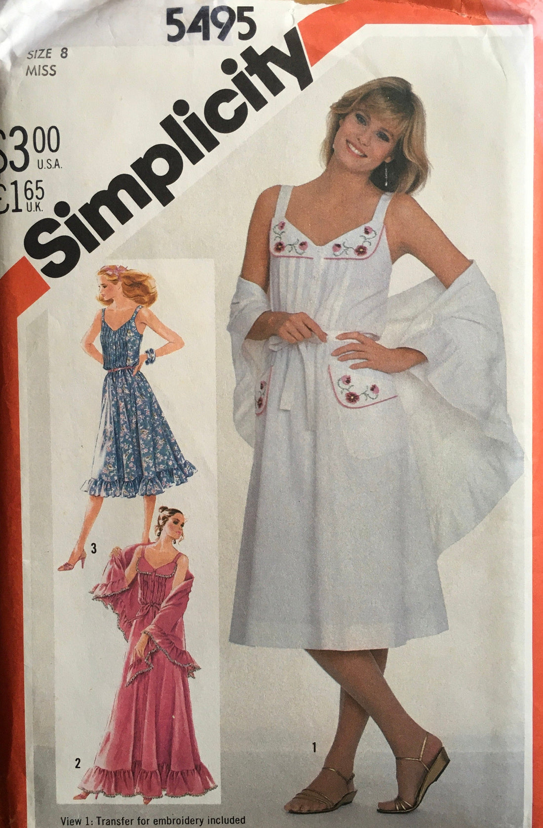 Simplicity 5495 Sewing Pattern (Vintage) UNCUT