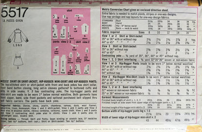 Simplicity 5517 Sewing Pattern (Vintage) CUT
