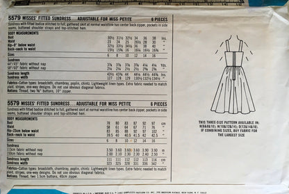Simplicity 5579 Sewing Pattern (Vintage) CUT