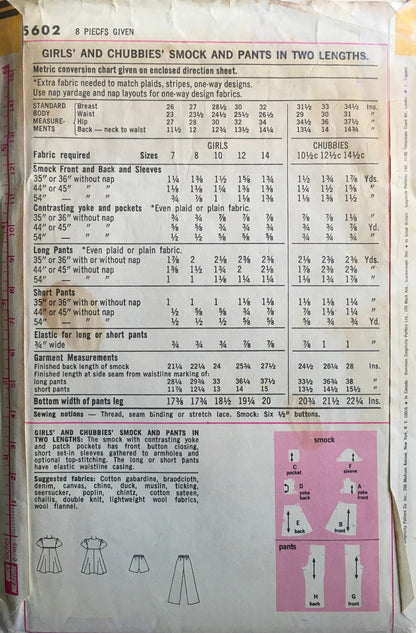 Simplicity 5602 Sewing Pattern (Vintage) CUT