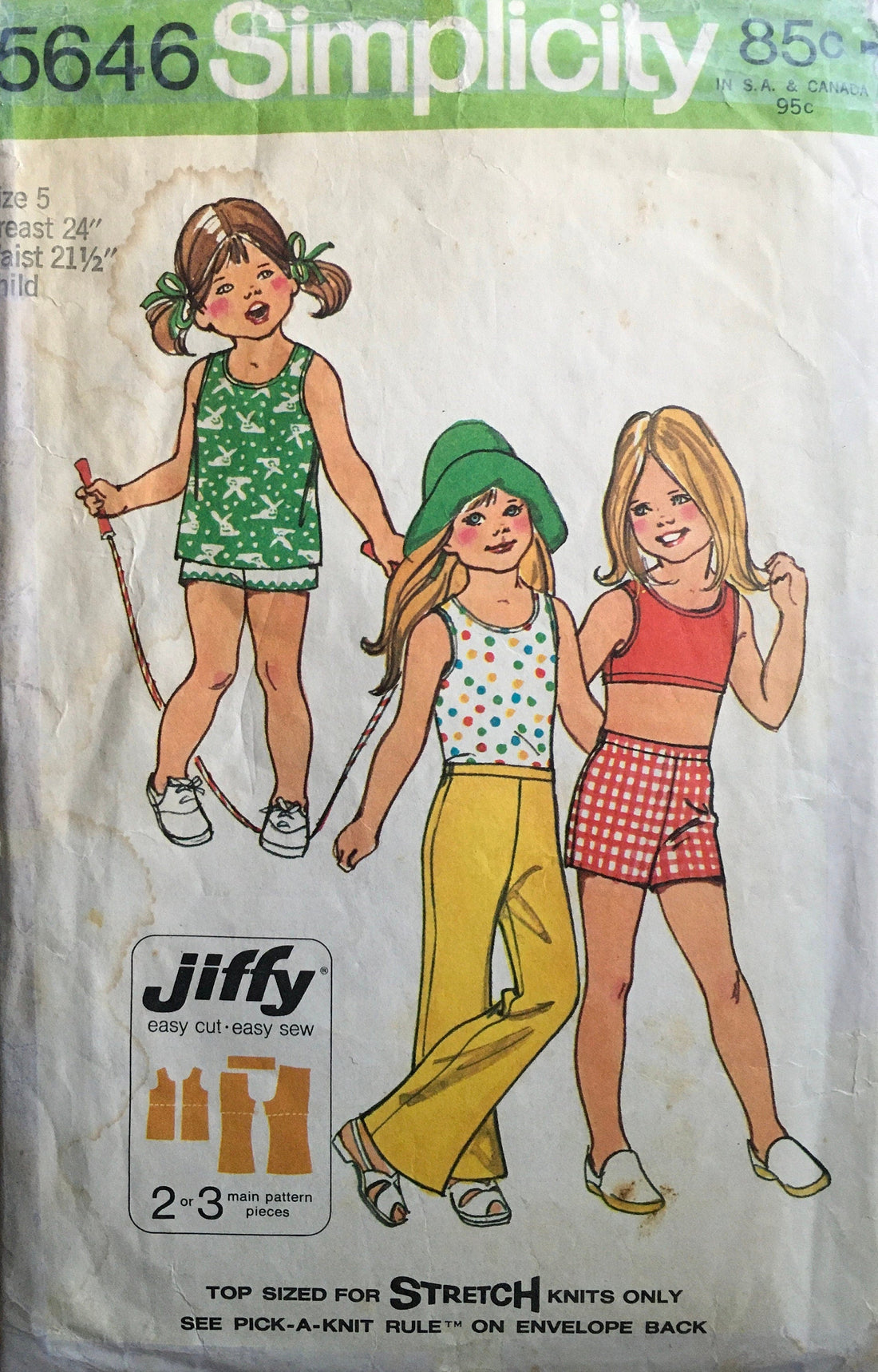 Simplicity 5646 Sewing Pattern (Vintage) CUT