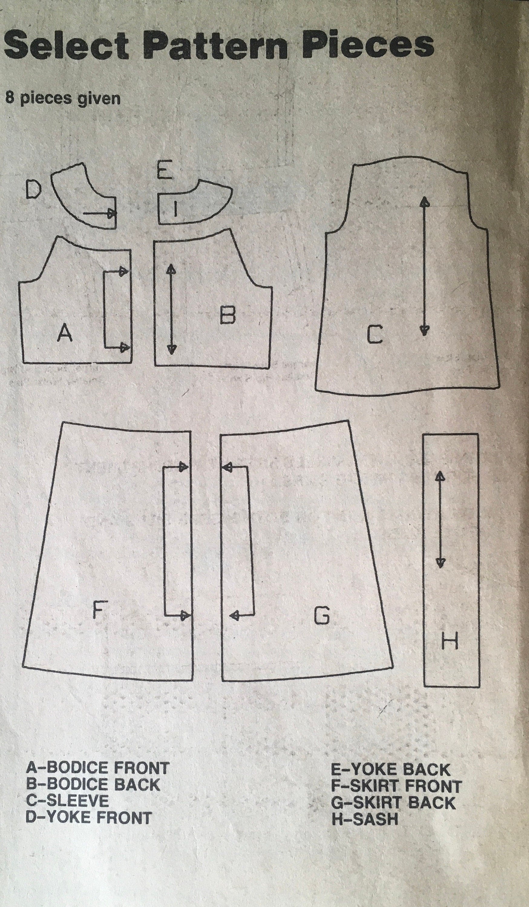 Simplicity 5797 Sewing Pattern (Vintage) CUT