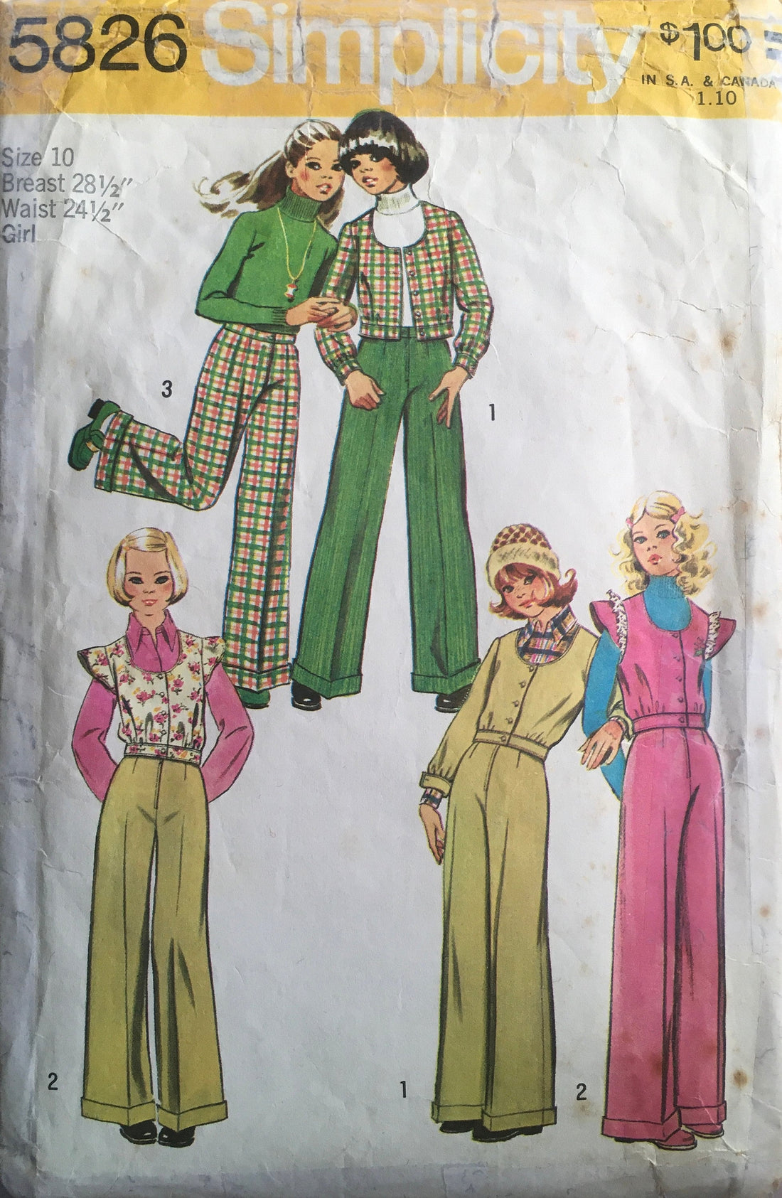 Simplicity 5826 Sewing Pattern (Vintage) CUT