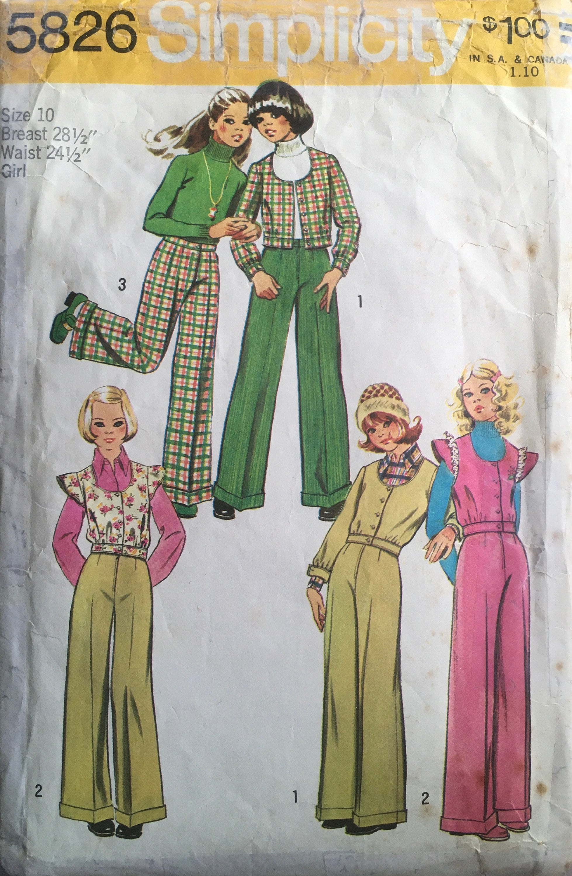Simplicity 5826 Sewing Pattern (Vintage) CUT