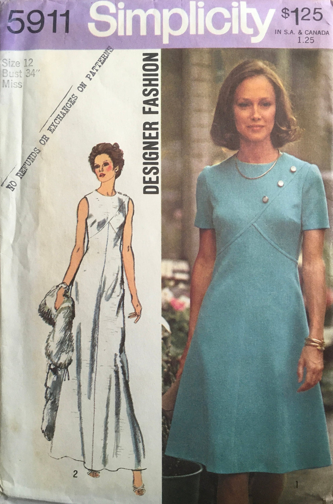 Simplicity 5911 Sewing Pattern (Vintage) UNCUT/CUT