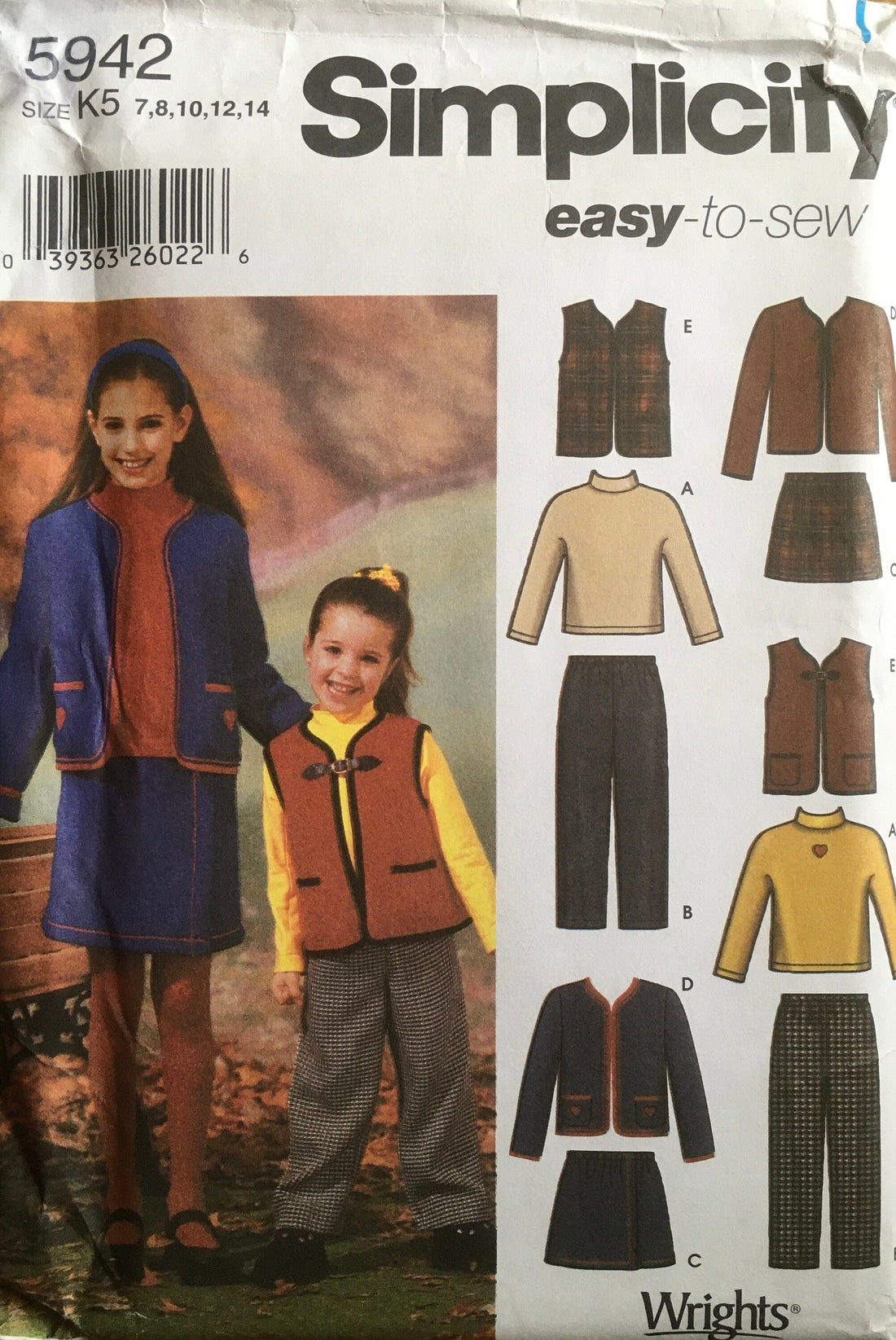 Simplicity 5942 Sewing Pattern (Vintage) UNCUT